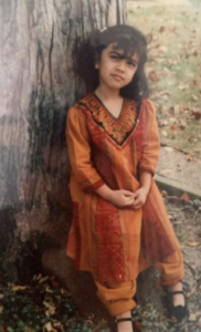 A curious Roshani Chokshi as a child